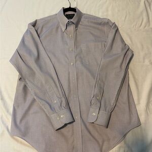 Ralph Lauren Men's Plaid Dress Oxford Shirt in purple and black.